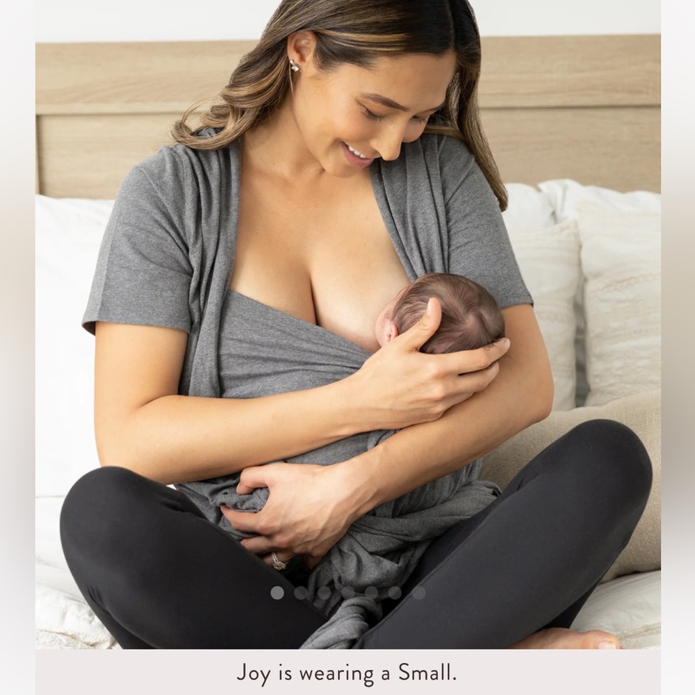 Kindred Bravely Gray Short Sleeve Nursing Top